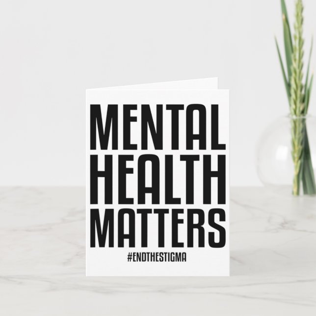 Hälsoproblem Stigma Mental Health Medveten Kort (Framsida)