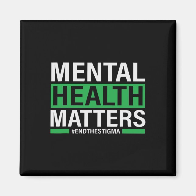 Hälsoproblem Stigma Mental Health Medveten Magnet (Framsidan)
