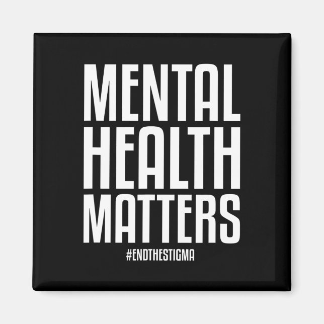 Hälsoproblem Stigma Mental Health Medveten Magnet (Framsidan)