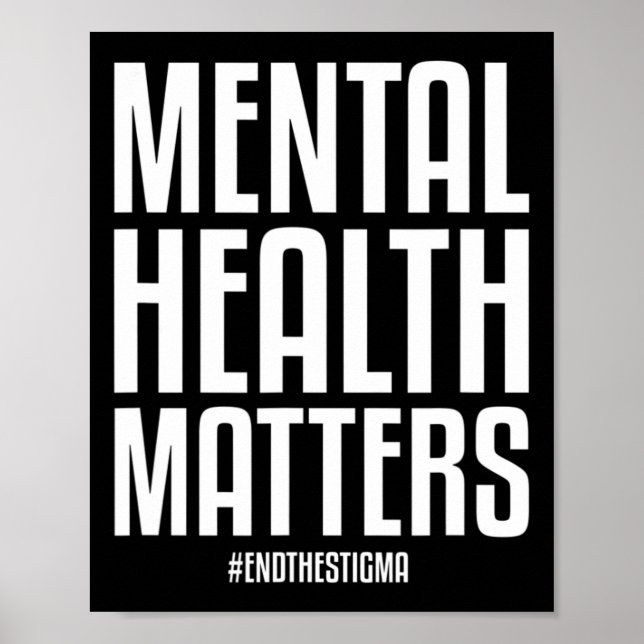 Hälsoproblem Stigma Mental Health Medveten Poster (Framsidan)