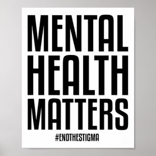 Hälsoproblem Stigma Mental Health Medveten Poster