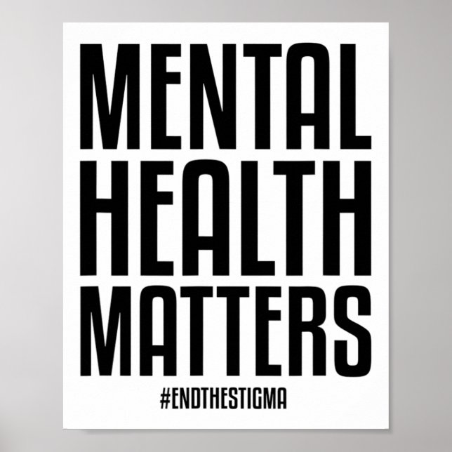 Hälsoproblem Stigma Mental Health Medveten Poster (Framsidan)