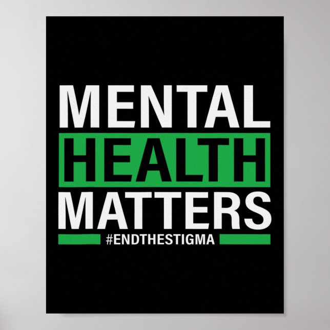 Hälsoproblem Stigma Mental Health Medveten Poster (Framsidan)