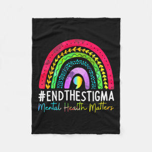 Hälsoproblem Stigma Rainbow Boho Fleecefilt