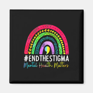 Hälsoproblem Stigma Rainbow Boho Magnet