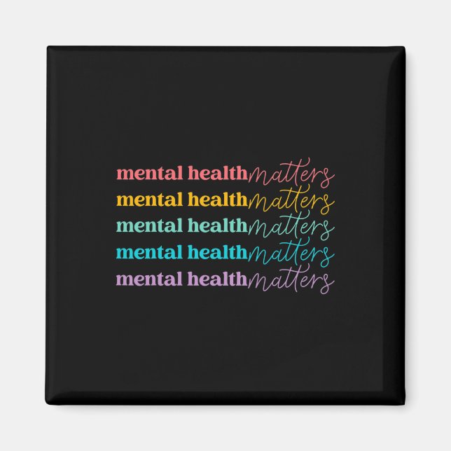 Hälsoproblem Var typ av självvård Mental Awareness Magnet (Framsidan)