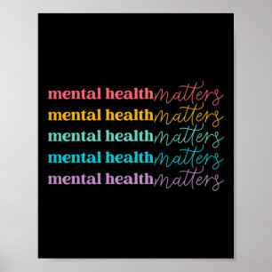 Hälsoproblem Var typ av självvård Mental Awareness Poster