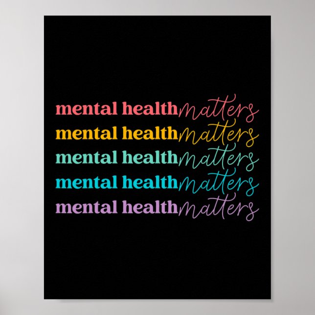Hälsoproblem Var typ av självvård Mental Awareness Poster (Framsidan)