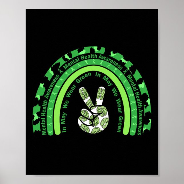 Hälsoproblem Vi Bära Grönt psykisk  Poster (Framsidan)