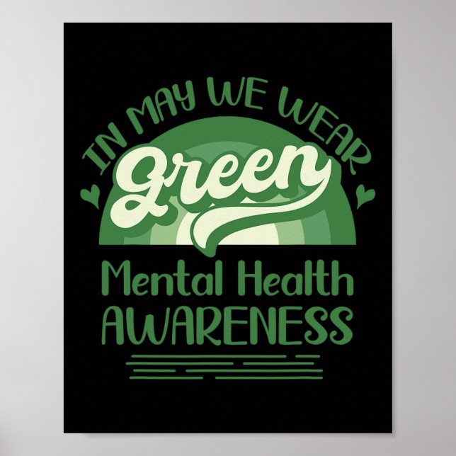 Hälsoproblem Vi Bära Grönt psykisk  Poster (Framsidan)