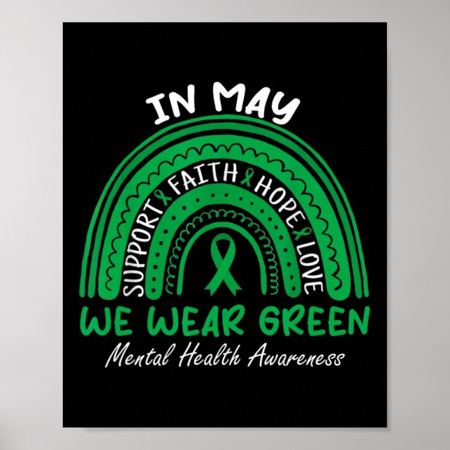 Hälsoproblem Vi Bära Grönt psykisk  Poster (Framsidan)