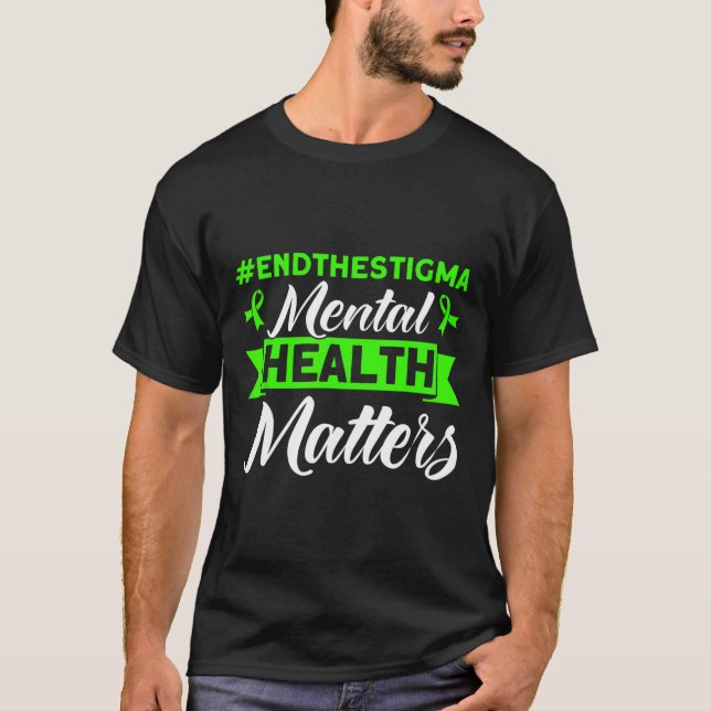 Hälsoproblem vid psykisk hälsa Psykisk hälsa Aware T Shirt (Framsida)