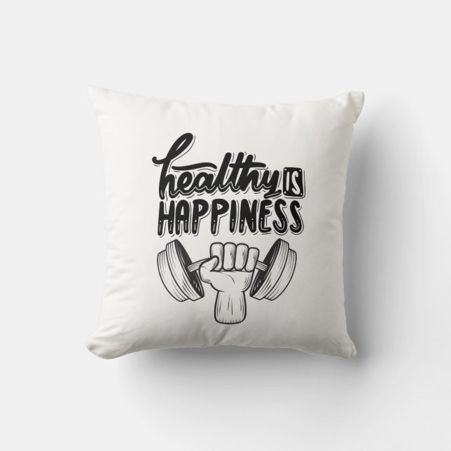 hälsosam är gym motivation design kudde (Framsida)