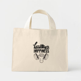 hälsosam är gym motivation design mini tygkasse