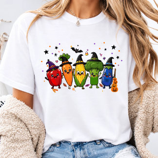 Hälsosam Halloween grönsaksmatdesign T Shirt