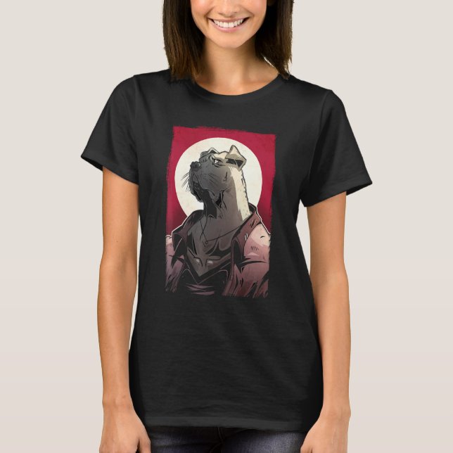 Hälsosam Idrottshund Svart T Shirt (Framsida)