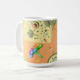 hälsosam livsmedelsillustration kaffemugg