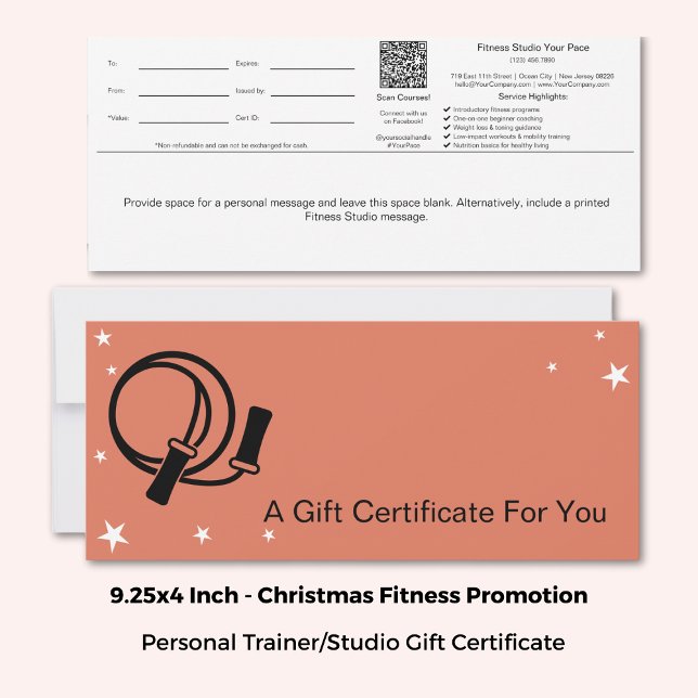 Hälsosam livsmiljö - julgåscertifikat (9.25x4, Healthy Habits Christmas Gift Certificates)