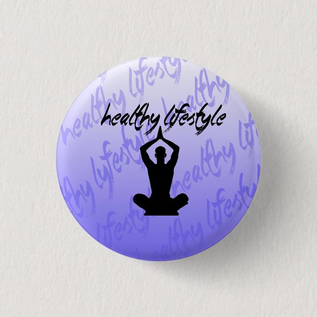 Hälsosam livsstilstilstift knapp (Framsida)