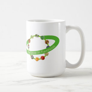 Hälsosam Mat Ät Jag tror på Flavonoidcitat Kaffemugg