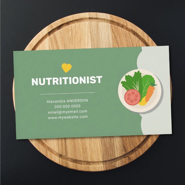 Hälsosam mat - Nutritionist Visitkort (Healthy Food - Nutritionist Business Card)
