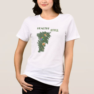 Hälsosam mattröja med lustig märkning t shirt