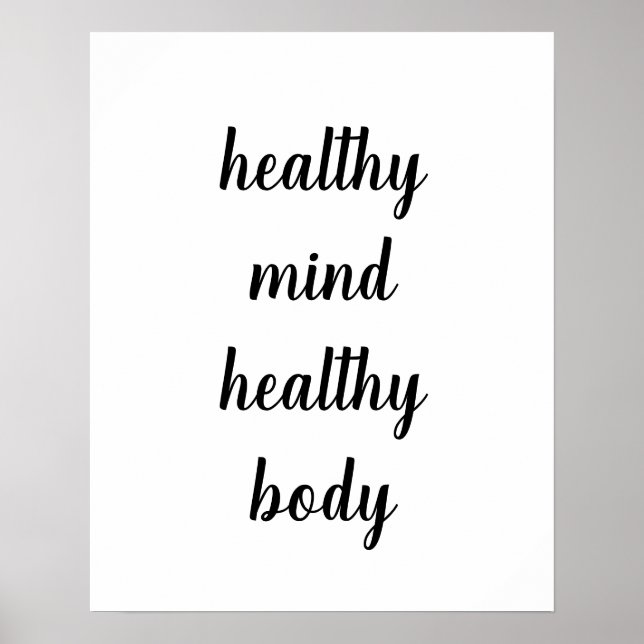 Hälsosam Mind Healthy Body Poster (Framsidan)