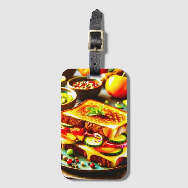 Hälsosam möter indisulgent: en grillad ost-glädje bagagebricka (Framsida vertikal)