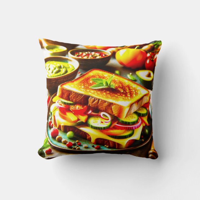 Hälsosam möter indisulgent: en grillad ost-glädje kudde (Framsida)