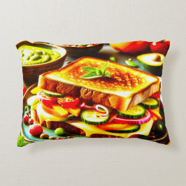 Hälsosam möter indisulgent: en grillad ost-glädje prydnadskudde