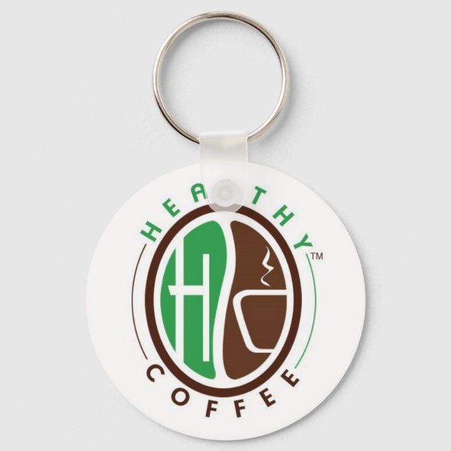 Hälsosam Nyckelring med förgrenad kaffe (Framsida)