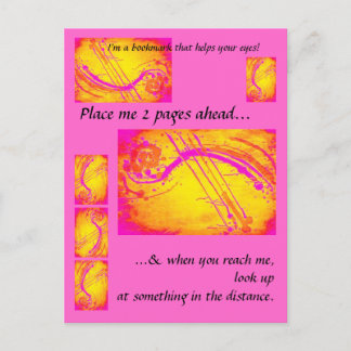 Hälsosam ögon - bokmärke för läsare vykort