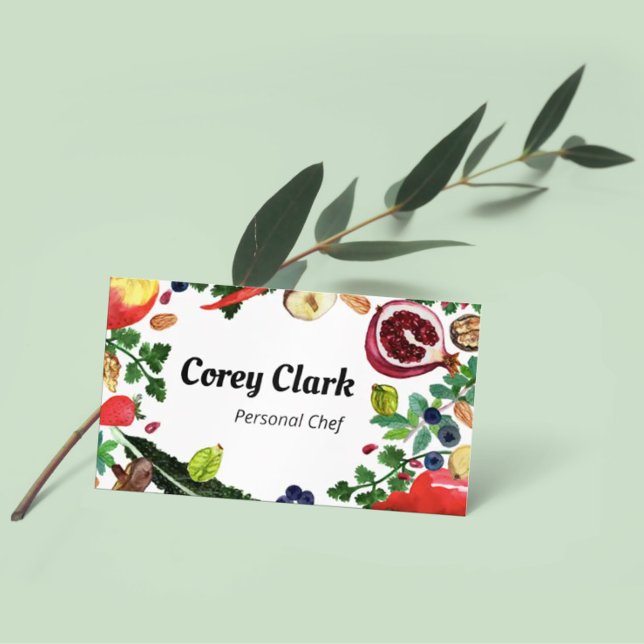 Hälsosam personlig Chef Nutritionist Modern Veggie Visitkort (Skapare uppladdad)