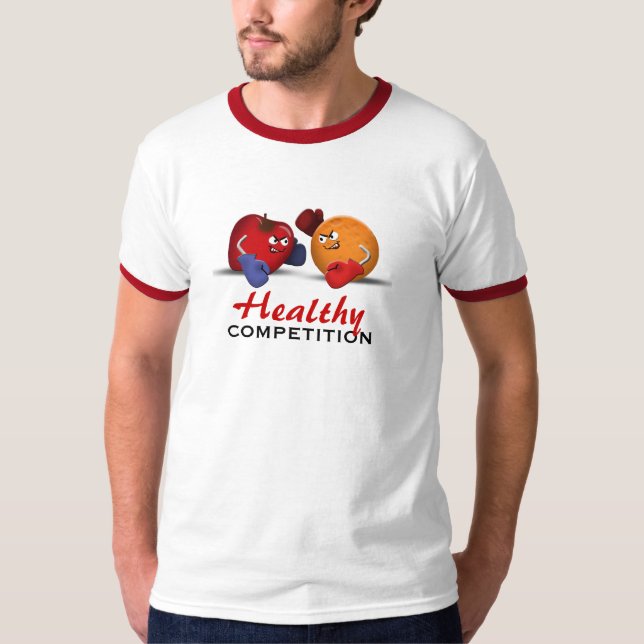 Hälsosam tävling Boxing Fruit T-shirt (Framsida)