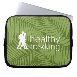 Hälsosam Trekking Grönt Handflatan Logotyp Blöt Ko Laptop Sleeve