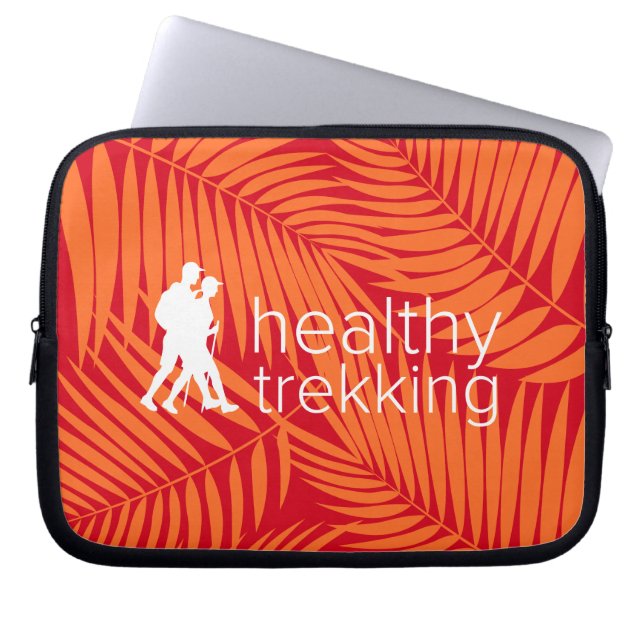 Hälsosam Trekking Orange Handflatan Logotyp Blöt K Laptop Sleeve (Framsidan)