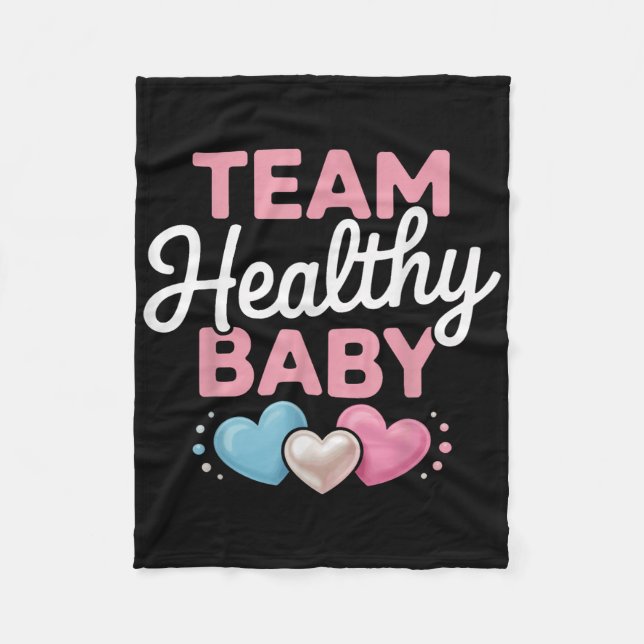 Hälsosamma baby lag nya föräldrar mamma pappa kön  fleecefilt (Framsidan)