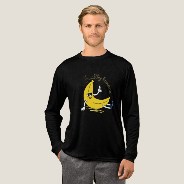 Hälsosamt banan humör  t shirt (Hel framsida)