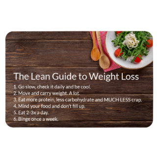 Hälsosamt liv: Lean Guide to Weight Loss Loss Slos Magnet