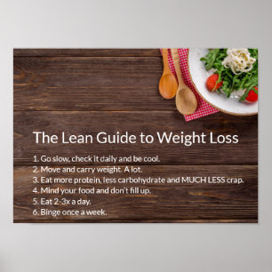 Hälsosamt liv: Lean Guide to Weight Loss Loss Slos Poster