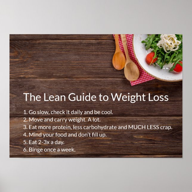 Hälsosamt liv: Lean Guide to Weight Loss Loss Slos Poster (Framsidan)