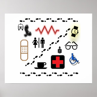 Hälsosymboler Poster