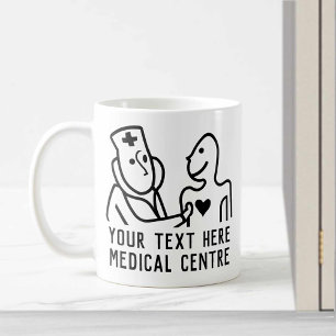 Hälsotema för sjukhuscenter kaffemugg