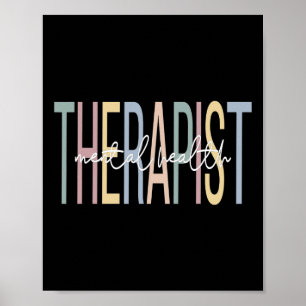Hälsoterapi Boho Mental Health Therapy Poster