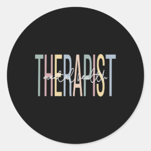 Hälsoterapi Boho Mental Health Therapy Runt Klistermärke