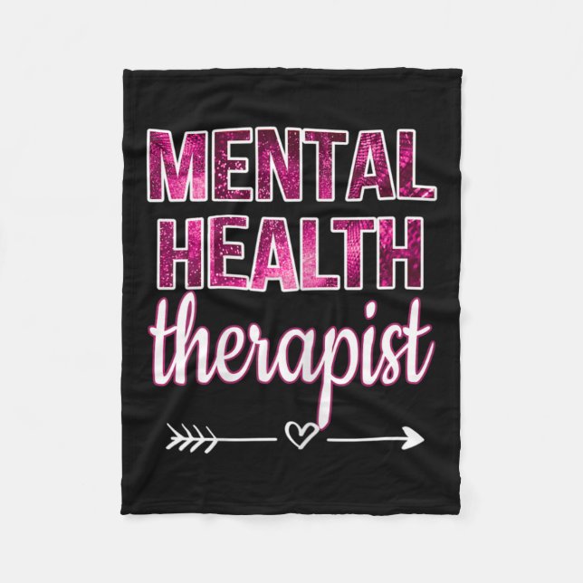 Hälsoterapi Rådgivare för psykisk hälsa Fleecefilt (Framsidan)