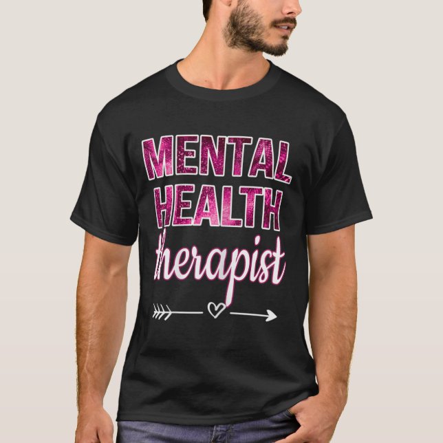 Hälsoterapi Rådgivare för psykisk hälsa T Shirt (Framsida)