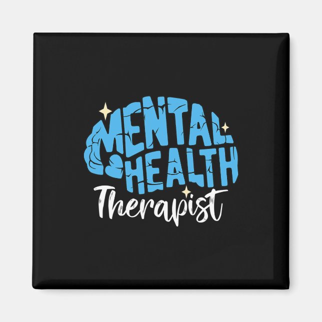 Hälsoterapi Student Psych Mental Health Therapi Magnet (Framsidan)