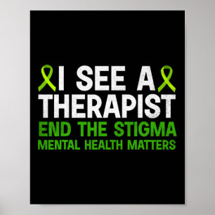 Hälsoupplysningsterapetiker Avsluta Stigmatisering Poster