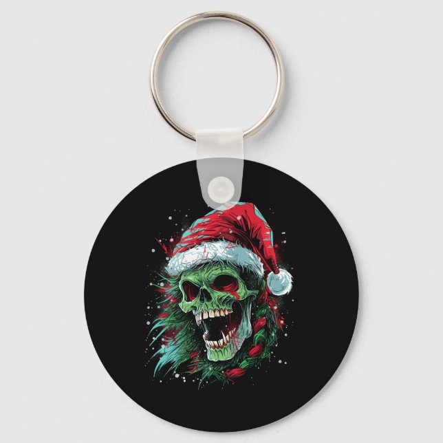 Hålspetsad Helgdag Höjd din julklapp Nyckelring (Framsida)